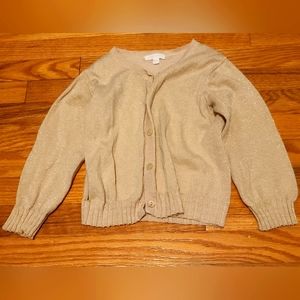 10 for $25 - Bass Girls 18-24m Gold Glitter/ Sparkle Cardigan